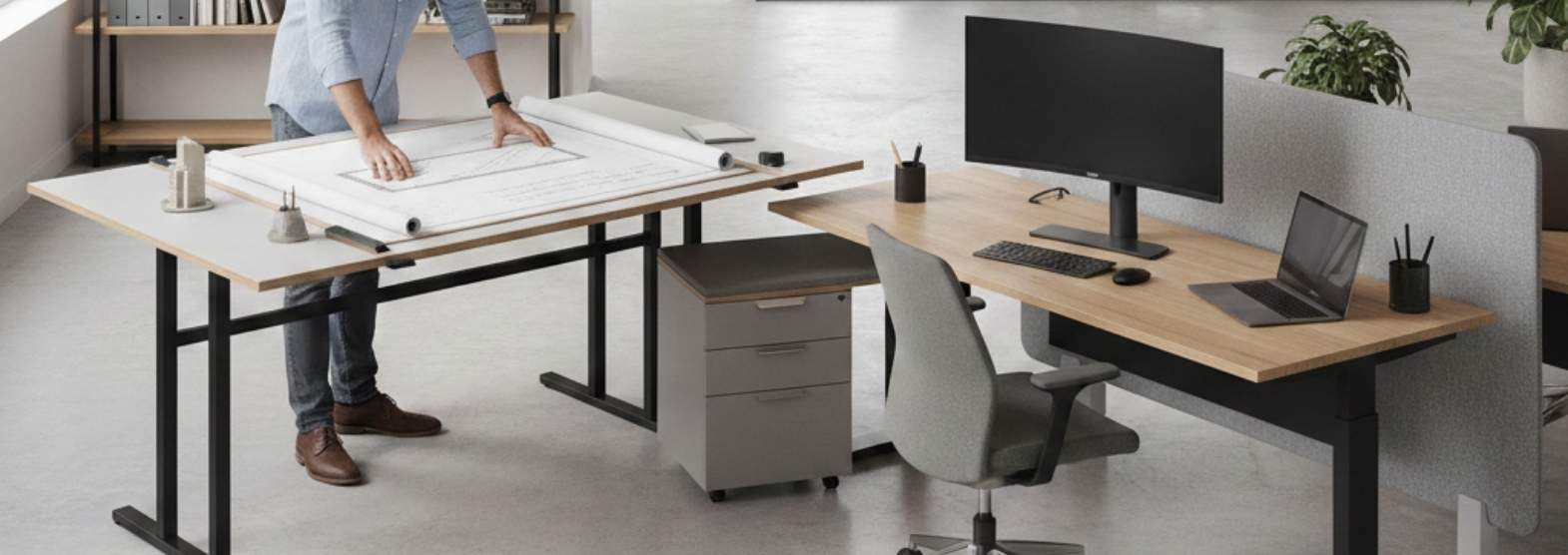 Mobilier de bureau pour architectes
